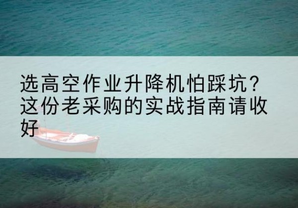 鹰手营子矿高空作业升降机厂家推荐-选高空作业升降机怕踩坑？这份老采购的实战指南请收好